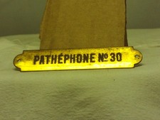 PLAQUE PATHEPHONE N° 30 PHONOGRAPHE GRAMOPHONE