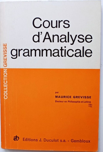 Cours analyse grammaticale - d'analyse,