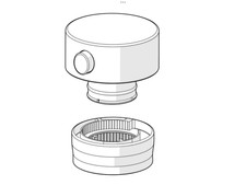 Hansa Temperatureinstellgriff, Thermostatgriff, Griif ,Chrome,Matrix,59914360