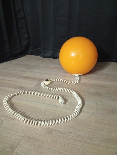 Grande lampe boule orange