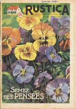 Rustica 27 03/07/1955 Fleurs Pensées