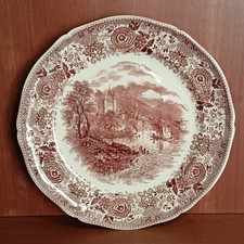 Service Burgenland, Grand Plat Rond, Marron 32cm , Porcelaine Villeroy Et Boch.