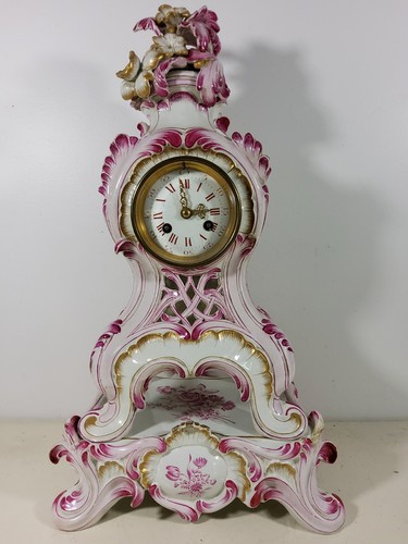Cartel pendule ancien faience - pendule,
