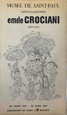 AFFICHE EXPOSITION EMILE CROCIANI MUSEE DE SAINT-PAUL-DE-VENCE 1971 (39)