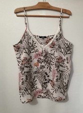 Blouse blanche et marron polyester T38 Mim (2411014)