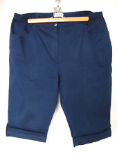 Pantacourt "Afibel" stretch coton bleu marine Taille 3XL FR54 US22 UK26 EUR52