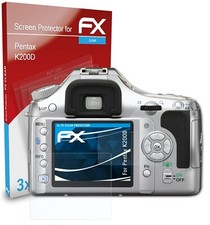 atFoliX 3x Film Protection d'écran pour Pentax K200D Protecteur d'écran clair