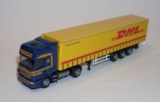 AWM Scania 164 L + semi-remorque tautliner 3 essieux DHL HO 1/87