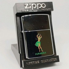 Briquet Zippo 30 HAWAII Hula Girl Chrome Polish Vintage