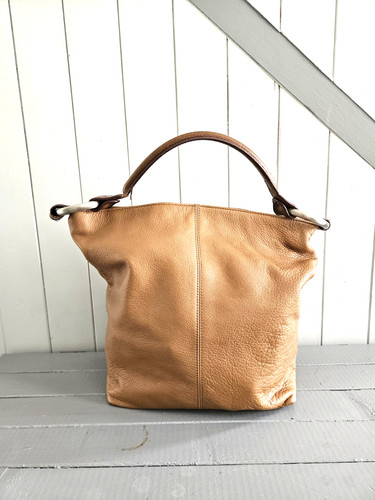 Sac cuir grainé - camel, sequoia