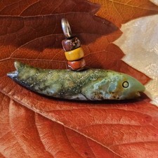 Pendentif Poisson Vintage Créateur Argent 925 Pierres 45x28mm