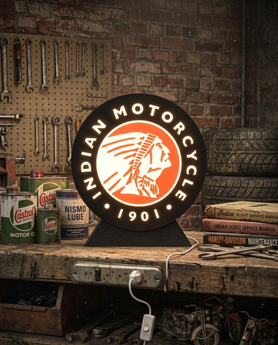 Enseigne indian motorcycle - enseigne,