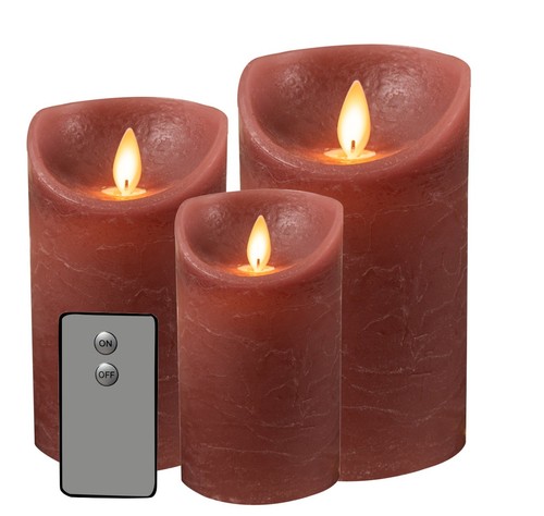 Lot bougies led en - 3, cire