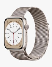 Bracelet Beige De Montre Milanais Acier Inoxydable Magnétique Apple Watch