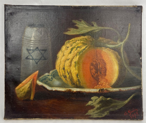 Nature morte melon - et, pichet
