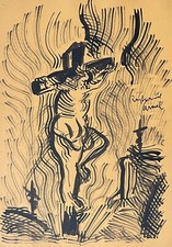 Crucifixion de Jésus de Nazareth vers 1934 par Raphael Arnal (1906-1963) France