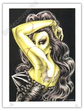 Affiche Nik Guerra Dark Pin-up 04 numérotée 100ex signée 28,5x38 cm