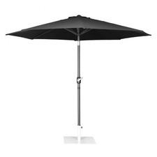 Parasol rond (Ø)3000 mm, en aluminium et polyester noir, SEVILLE