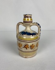 Pot de fleur en terre cuite peint Objet décoratif vintage 