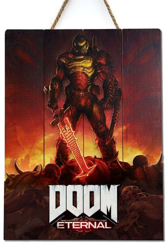 Doom eternal affiche bois - affiche, en