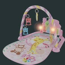 Tapis d’éveil Piano Jouet Musical Suspendu et Jeu à Plat Ventre thème Animaux