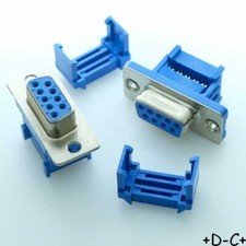 Connecteur D-SUB 9 broches femelle à sertir + Isolateur (lot de 2)