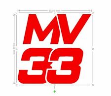 Sticker DECAL MAX VERSTAPPEN 33 RED BULL  F1 DIM :STICKER  85x90mm