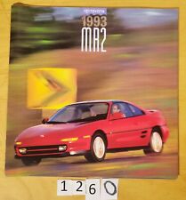 TOYOTA MR2 / MR 2 TURBO Prospectus USA 18 pages Anglais 8/1992