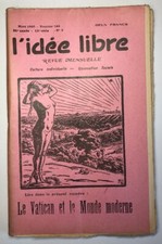 Revue L'idée Libre Mars 1936