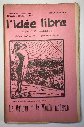 Revue idée libre - revue,