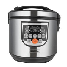 Home Star Cuiseur à Riz 5L Inox avec Écran LED et Fonction Maintien au Chaud