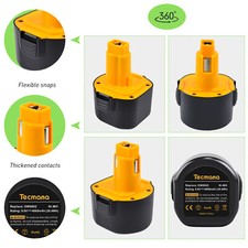 9,6V 4Ah Batterie/Chargeur Pour dewalt DE9061 DE9062 DE9036 DW9061 DW9062 DW9036