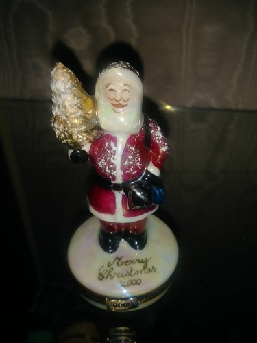 Limoges christmas santa with - santa,