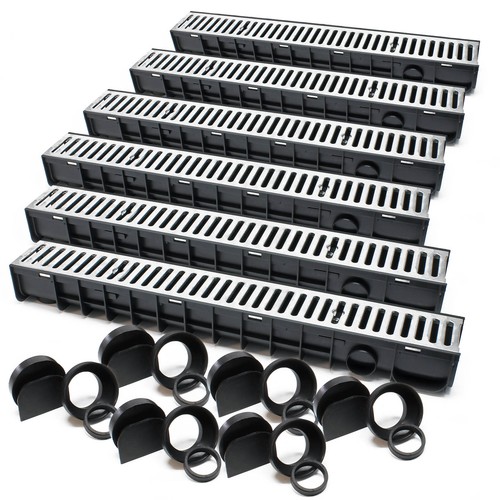 Caniveau 6x1m grille - caniveau,