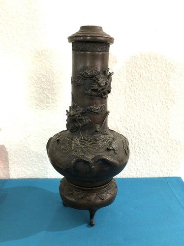 Ancien vase bronze - ancien, en