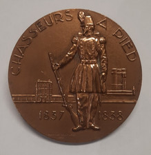 MEDAILLE BRONZE CHASSEURS A PIED 1837 1838  SEBASTOPOL  GRANDE GUERRE  GLIERES..