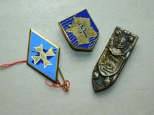 LOT 3 INSIGNES ARME BLINDEE CAVALERIE 2°D.B. + 503° R.C.C. + 1° DIVISION BLINDEE