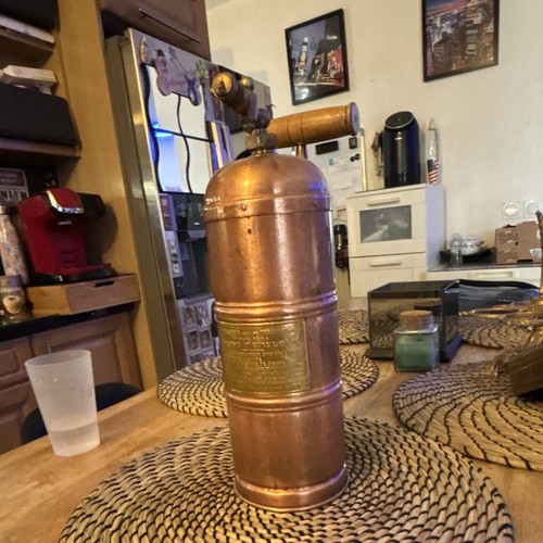 Extincteur ancien cuivre - extincteur,