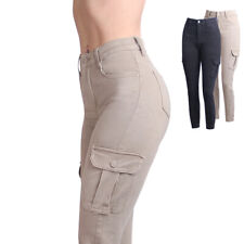 Pantalon Cargo Femme Taille Haute Stretch Push Up Skinny