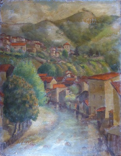 Tableau peinture huile - à, l'huile