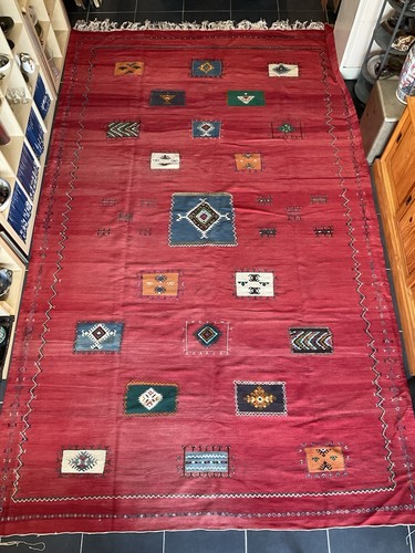 Grand tapis kilim - kilim, laine
