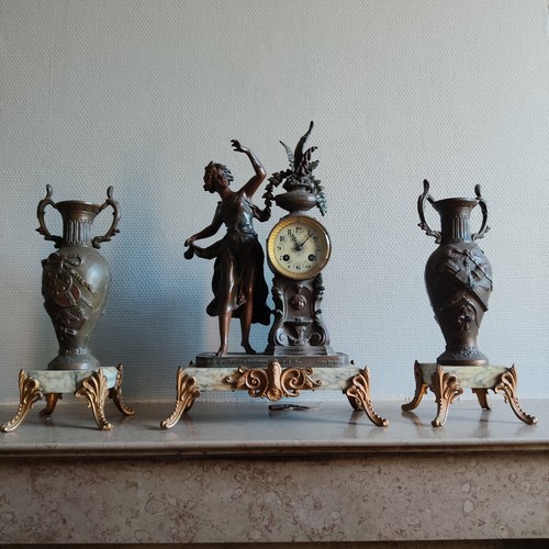 Pendule garniture ancienne - pendule,