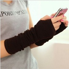 Femme Mignon Protection Bras Chauffe Long Mitaines Extensible Gants Manches
