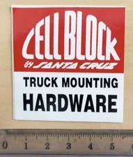 autocollant sticker cellblock truck mounting hardware by Santa Cruz skateboards