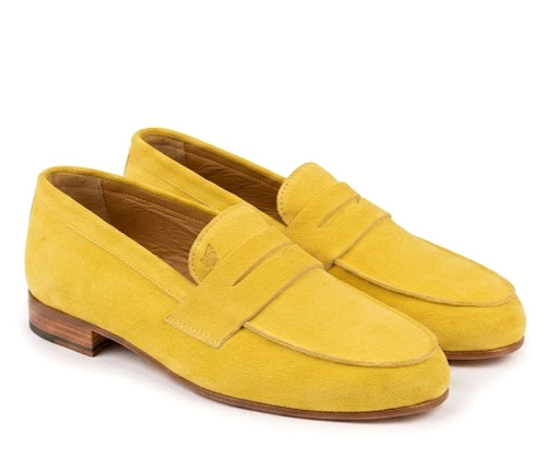 Mocassins daim jaune - en,