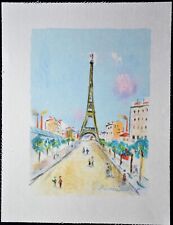LITHOGRAPHIE Maurice UTRILLO " Tour Eiffel  à Paris "