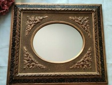 Miroir ancien en bois et stuc