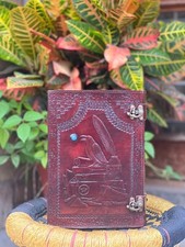 Extra grand corbeau ancien de 600 pages avec journal en cuir pierre cadeau na...