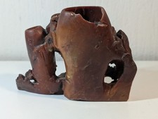 Ancien et rare vase à pinceaux chinois en stéatite - L'objet du Lettré