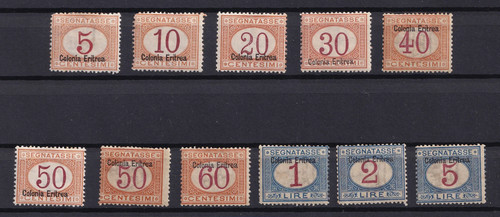 Erythrée 1903 série taxes - 1903,